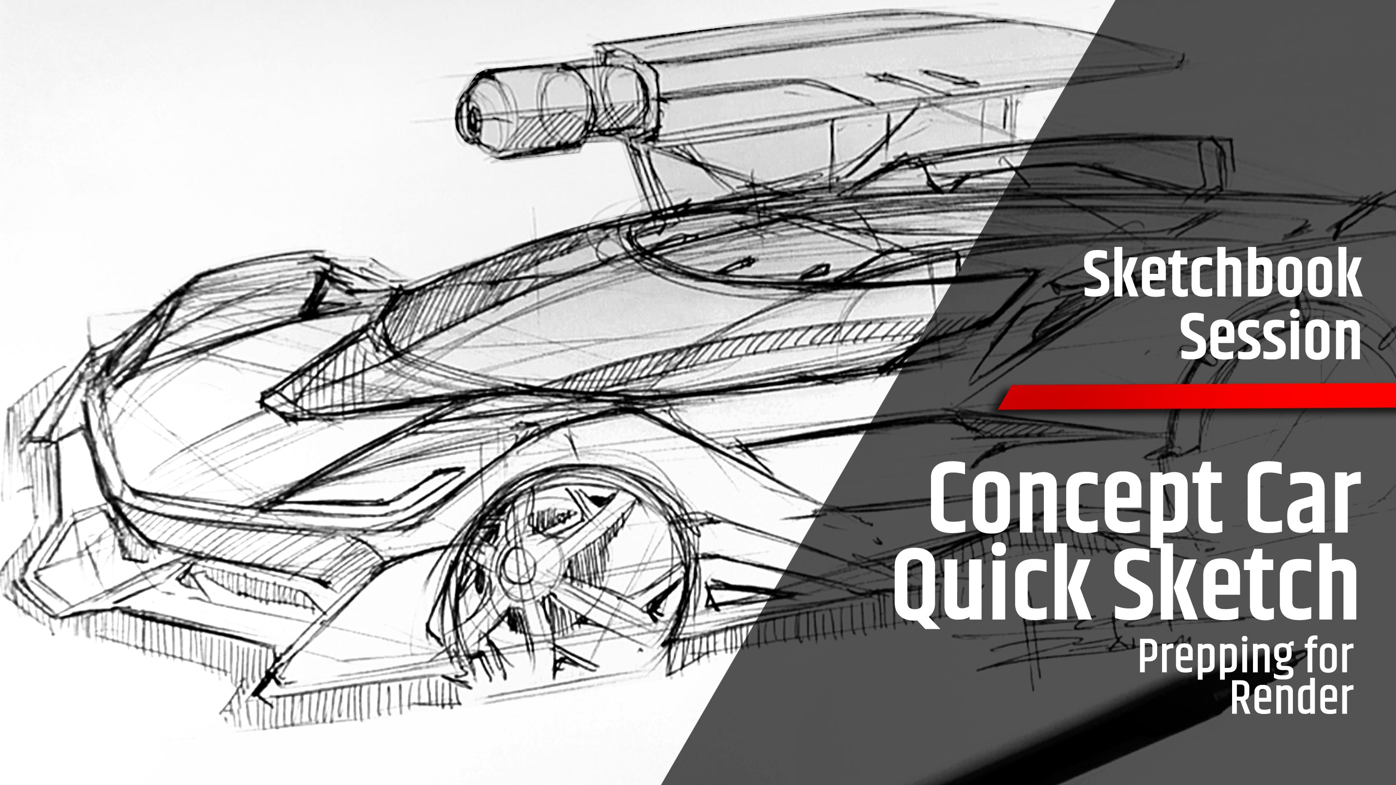 Concept Car Quick Sketch | Digital Render Prep