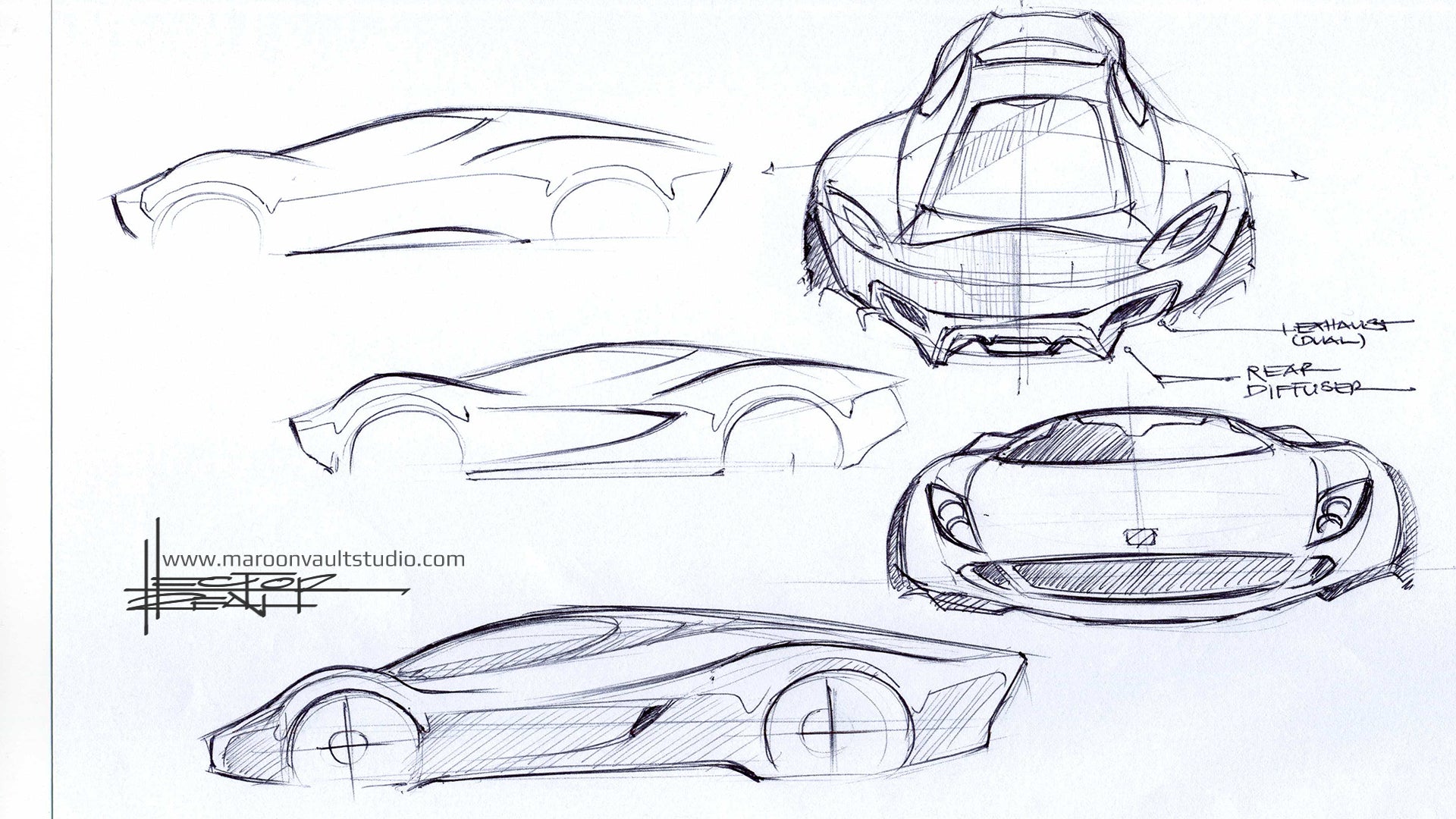 Automotive Design Theme Sketch Study