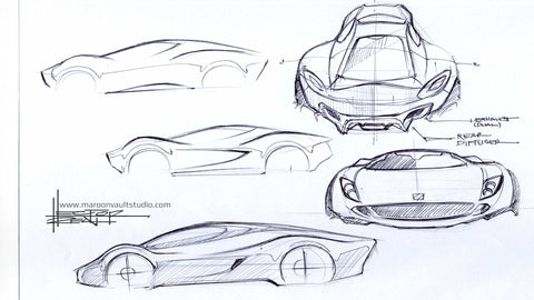 Automotive Design Theme Sketch Study