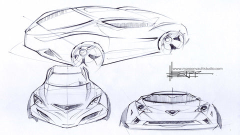 Car Design Sketchbook Ideations