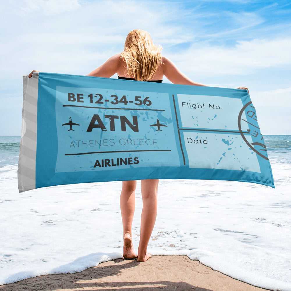 Athens Luggage Tag | Beach Towel - MAROON VAULT STUDIO