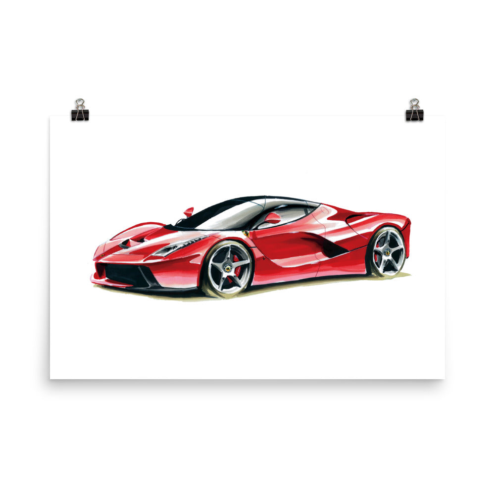 LaFerrari | Poster - Reproduction of Original Artwork by Our Designers - MAROON VAULT STUDIO