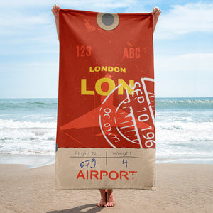 London Luggage Tag | Beach Towel - MAROON VAULT STUDIO