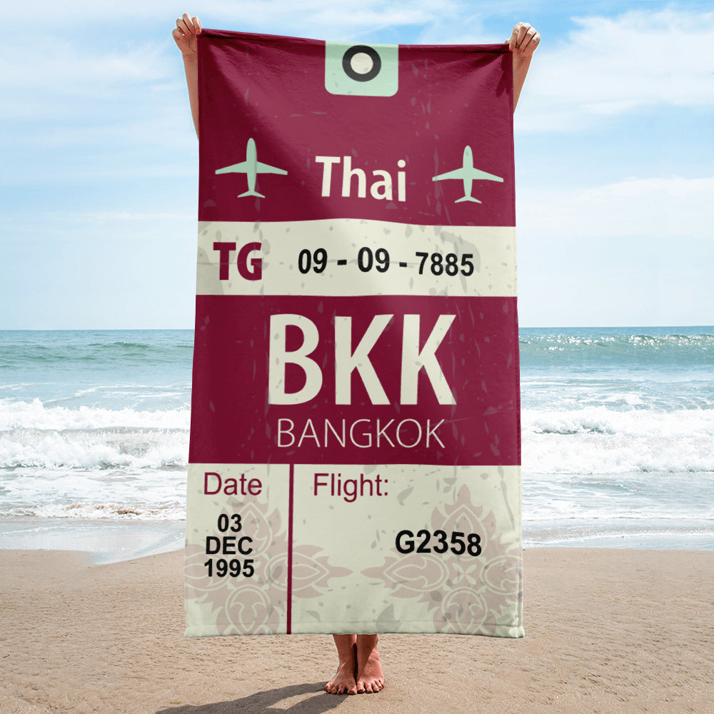Bangkok Luggage Tag | Beach Towel - MAROON VAULT STUDIO