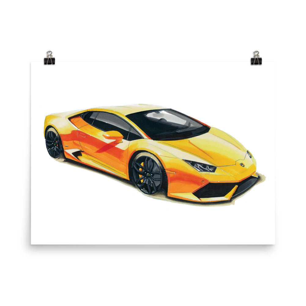 Huracan | Poster - Reproduction of Original Artwork by Our Designers - MAROON VAULT STUDIO