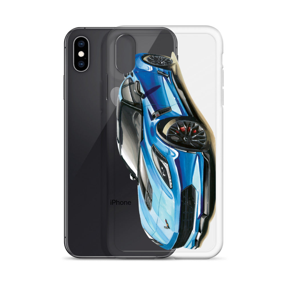 Blue C7 | iPhone Case - Original Artwork by Our Designers - MAROON VAULT STUDIO