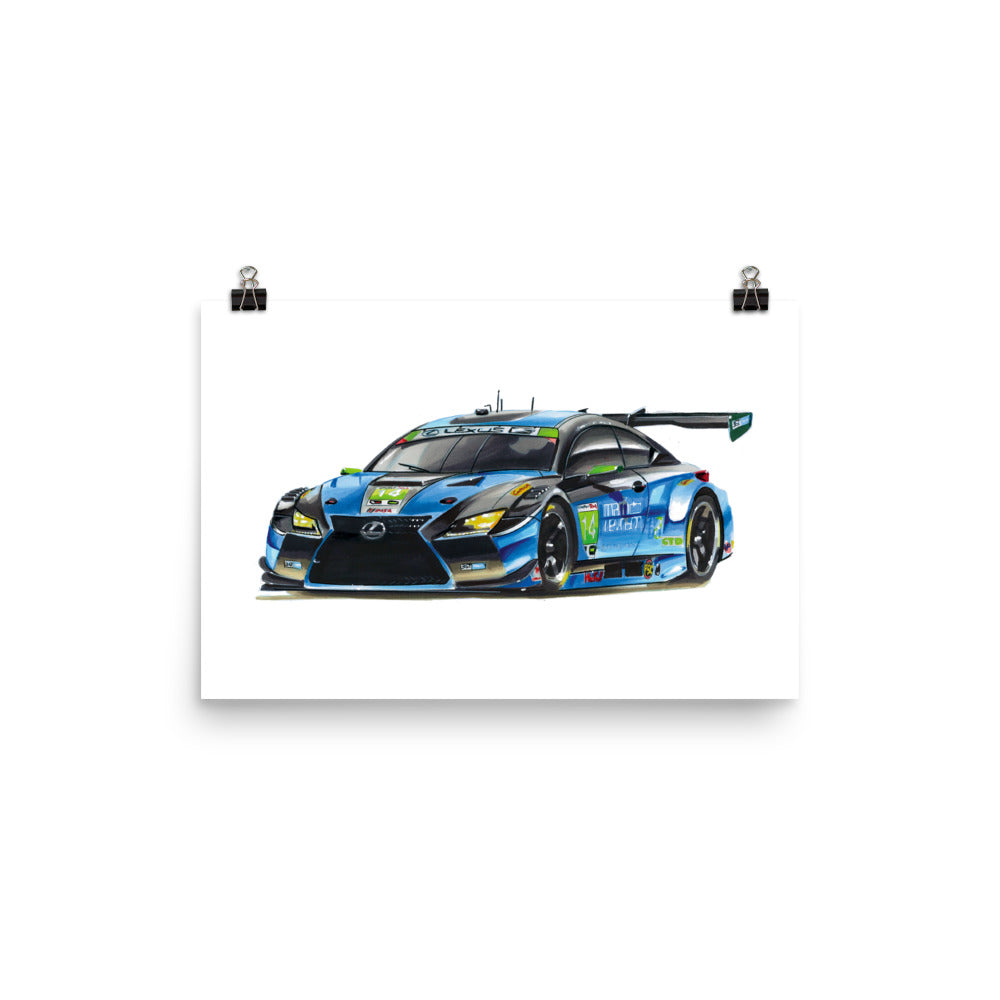 GT3 Race Car | Poster - Reproduction of Original Artwork by Our Designers - MAROON VAULT STUDIO