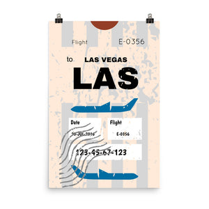 Las Vegas Luggage Tag | Poster - Photo Quality Paper - MAROON VAULT STUDIO