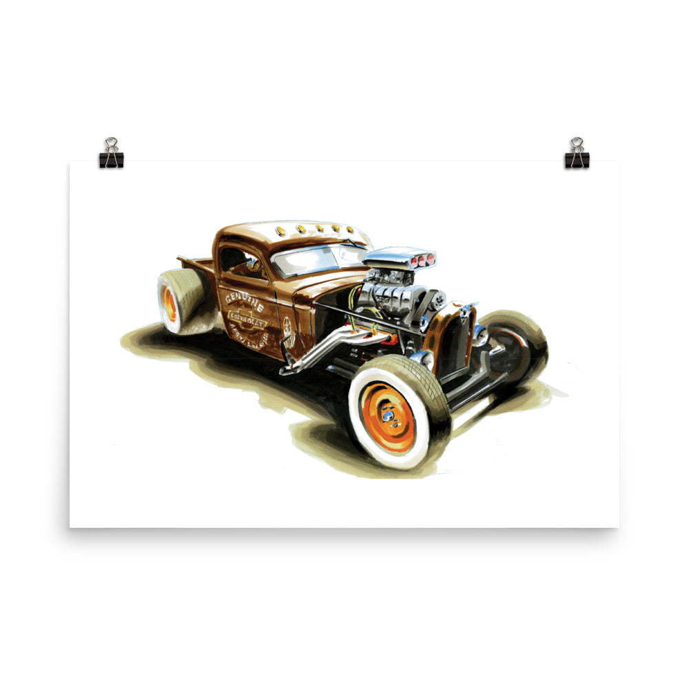 Rat Rod | Poster - Reproduction of Original Artwork by Our Designers - MAROON VAULT STUDIO