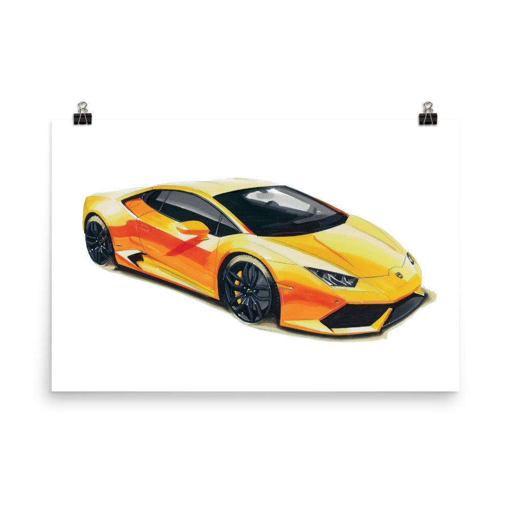 Huracan | Poster - Reproduction of Original Artwork by Our Designers - MAROON VAULT STUDIO