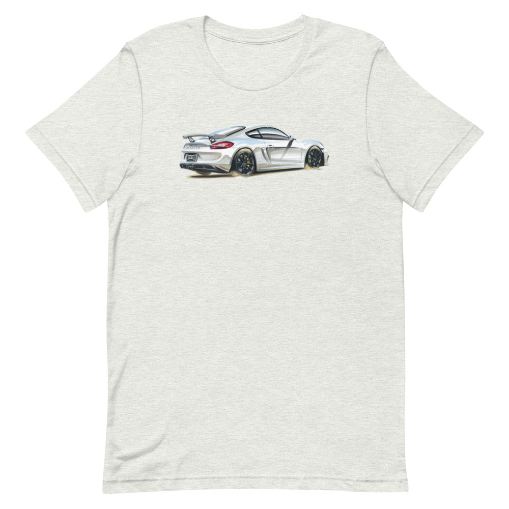 Cayman GT4 | Short-Sleeve Unisex T-Shirt - Original Artwork by Our Designers - MAROON VAULT STUDIO