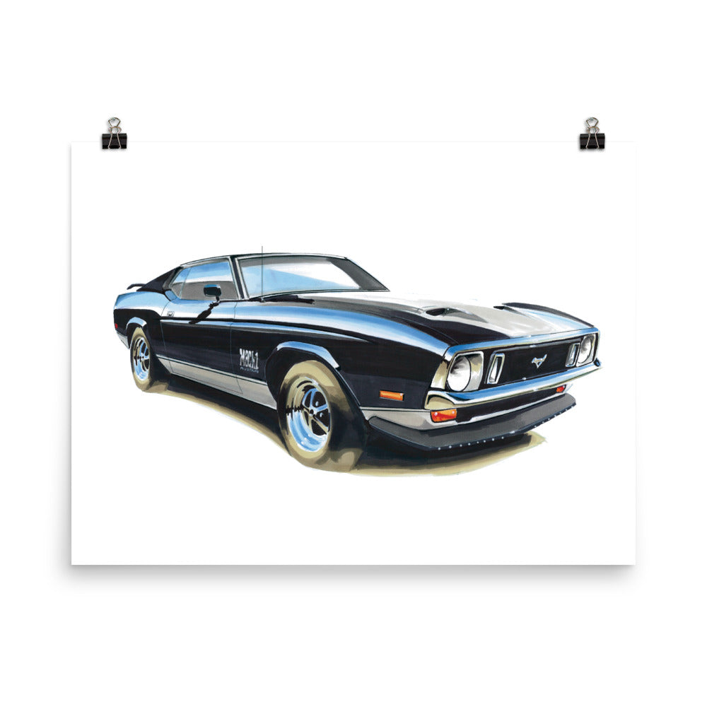 Mustang Mach 1 | Poster - Reproduction of Original Artwork by Our Designers - MAROON VAULT STUDIO