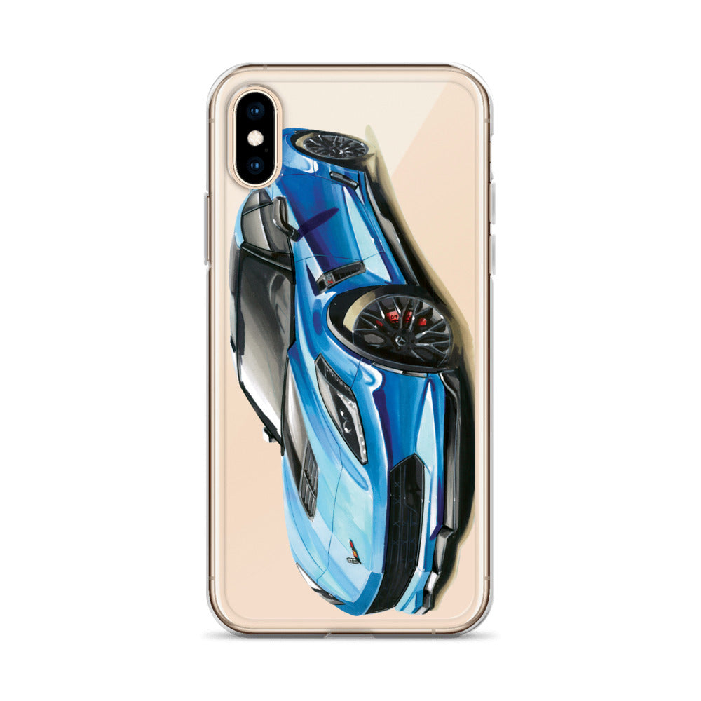 Blue C7 | iPhone Case - Original Artwork by Our Designers - MAROON VAULT STUDIO