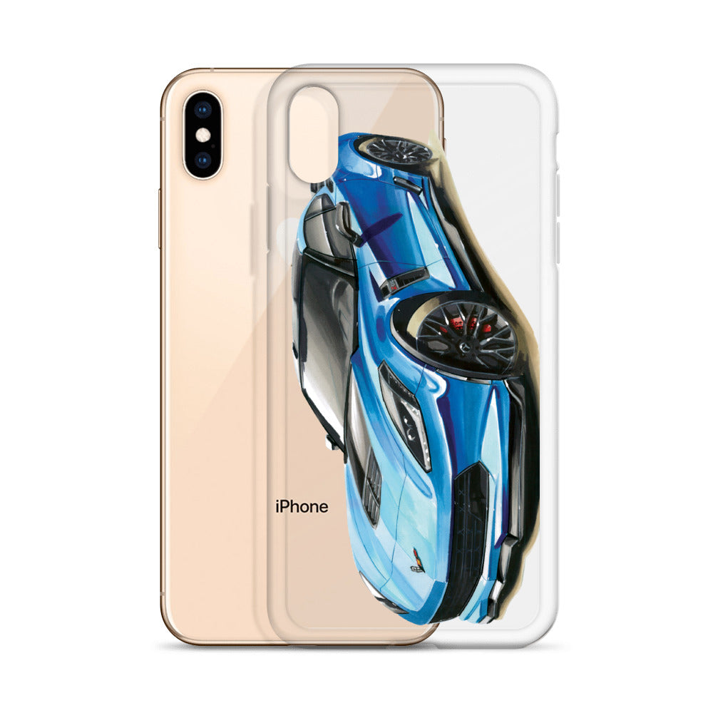 Blue C7 | iPhone Case - Original Artwork by Our Designers - MAROON VAULT STUDIO