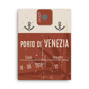 Porto Di Venezia Luggage Tag | Canvas Print - MAROON VAULT STUDIO