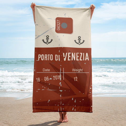 Porto Di Venezia Luggage Tag | Beach Towel - MAROON VAULT STUDIO