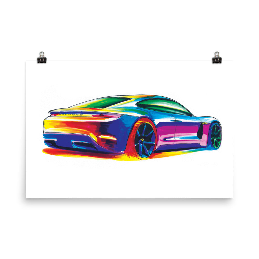 Panamera | Poster - Reproduction of Original Artwork by Our Designers - MAROON VAULT STUDIO