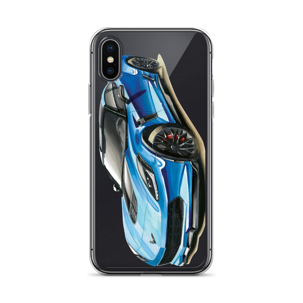 Blue C7 | iPhone Case - Original Artwork by Our Designers - MAROON VAULT STUDIO