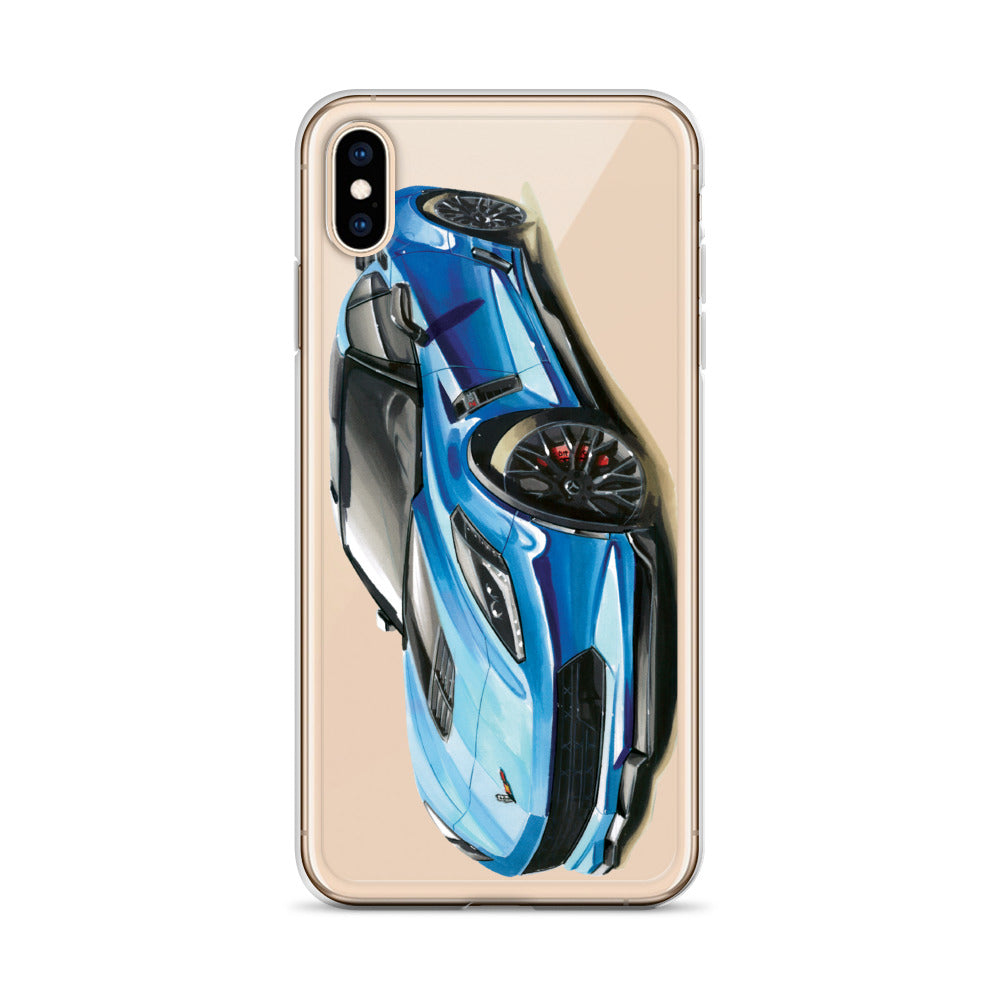 Blue C7 | iPhone Case - Original Artwork by Our Designers - MAROON VAULT STUDIO