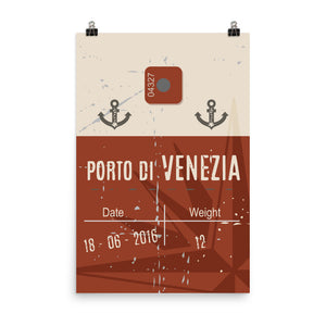 Porto Di Venezia Luggage Tag | Poster - Photo Quality Paper - MAROON VAULT STUDIO