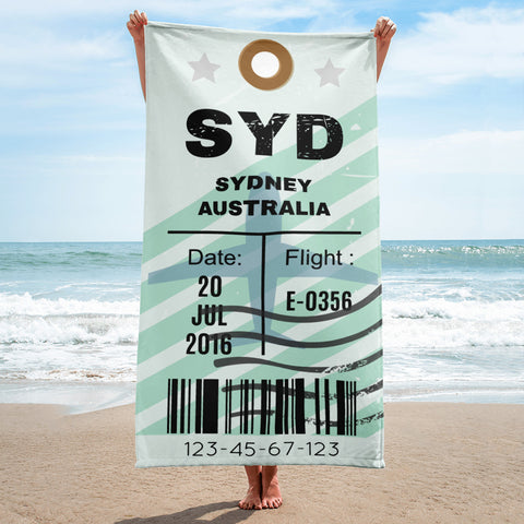 Sydney Luggage Tag | Beach Towel - MAROON VAULT STUDIO
