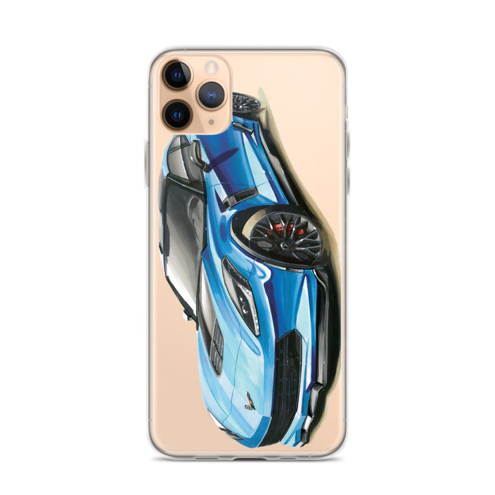 Blue C7 | iPhone Case - Original Artwork by Our Designers - MAROON VAULT STUDIO