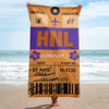 Honolulu Luggage Tag | Beach Towel - MAROON VAULT STUDIO