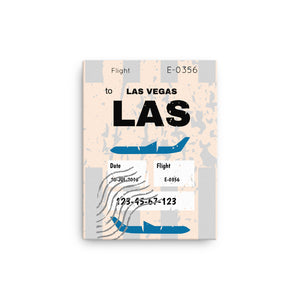 Las Vegas Luggage Tag | Canvas Print - MAROON VAULT STUDIO