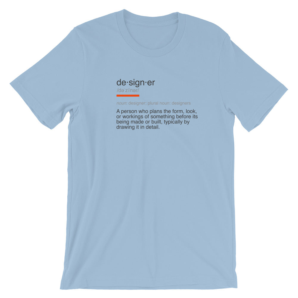 Designer Definition | Short-Sleeve Unisex T-Shirt - MAROON VAULT STUDIO