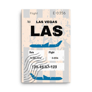 Las Vegas Luggage Tag | Canvas Print - MAROON VAULT STUDIO