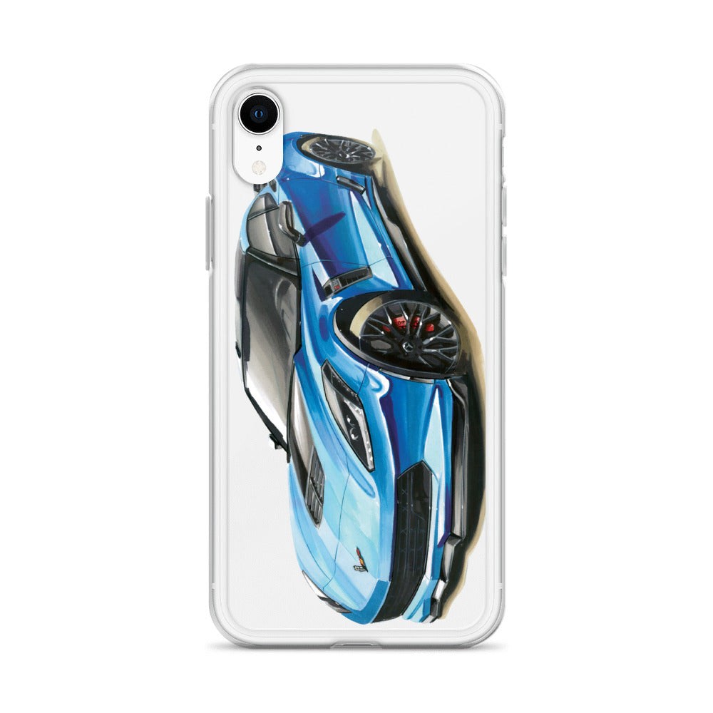 Blue C7 | iPhone Case - Original Artwork by Our Designers - MAROON VAULT STUDIO