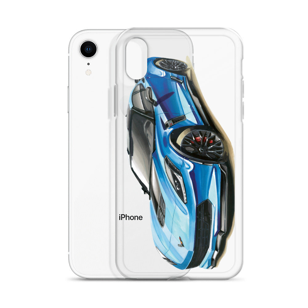 Blue C7 | iPhone Case - Original Artwork by Our Designers - MAROON VAULT STUDIO