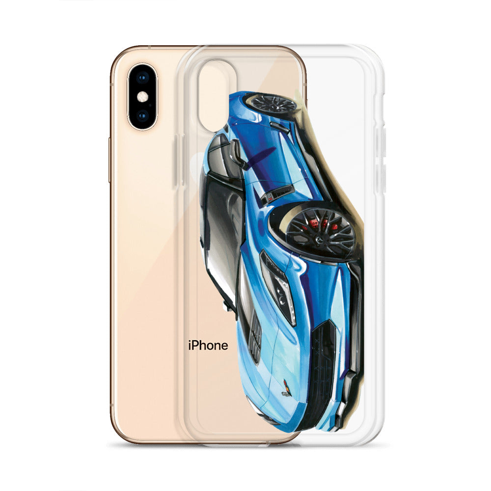 Blue C7 | iPhone Case - Original Artwork by Our Designers - MAROON VAULT STUDIO