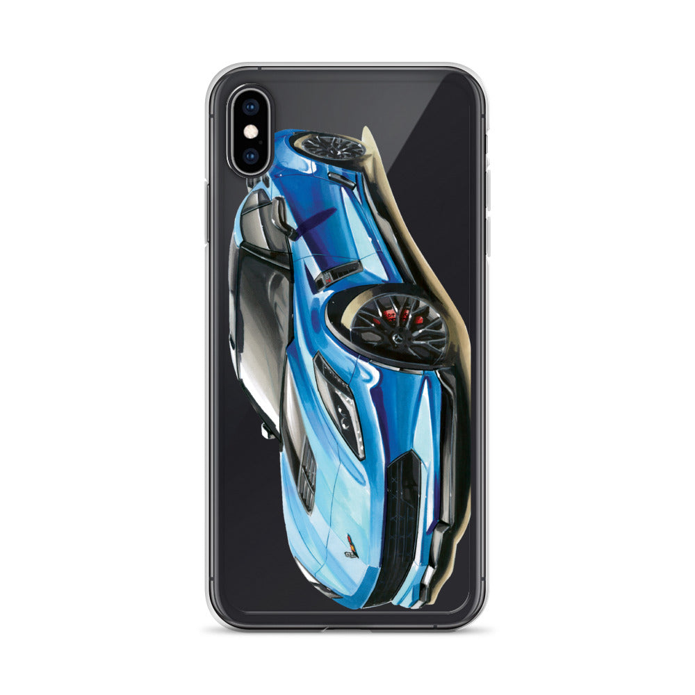 Blue C7 | iPhone Case - Original Artwork by Our Designers - MAROON VAULT STUDIO