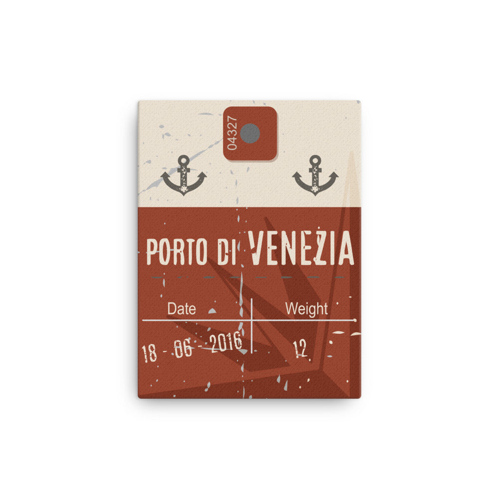 Porto Di Venezia Luggage Tag | Canvas Print - MAROON VAULT STUDIO