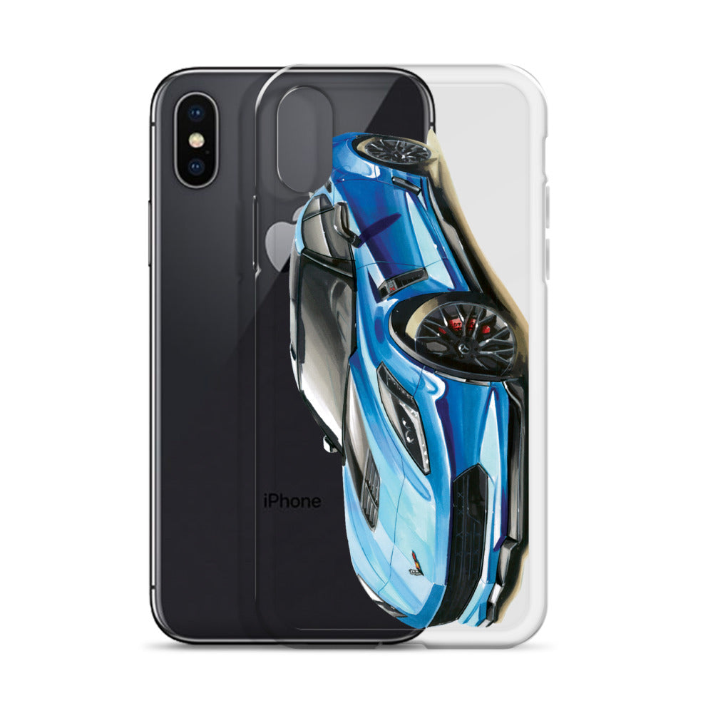 Blue C7 | iPhone Case - Original Artwork by Our Designers - MAROON VAULT STUDIO