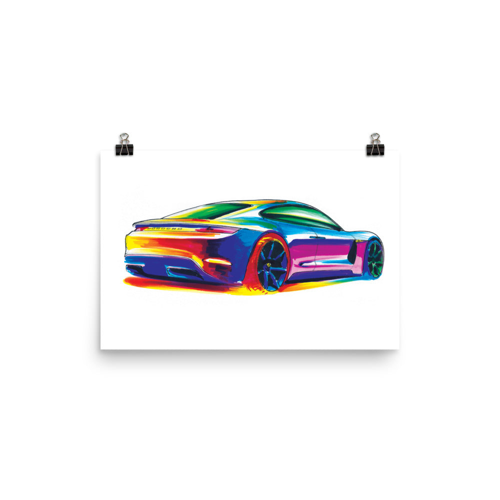 Panamera | Poster - Reproduction of Original Artwork by Our Designers - MAROON VAULT STUDIO