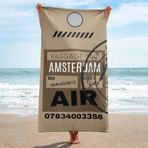 Amsterdam Luggage Tag | Beach Towel - MAROON VAULT STUDIO