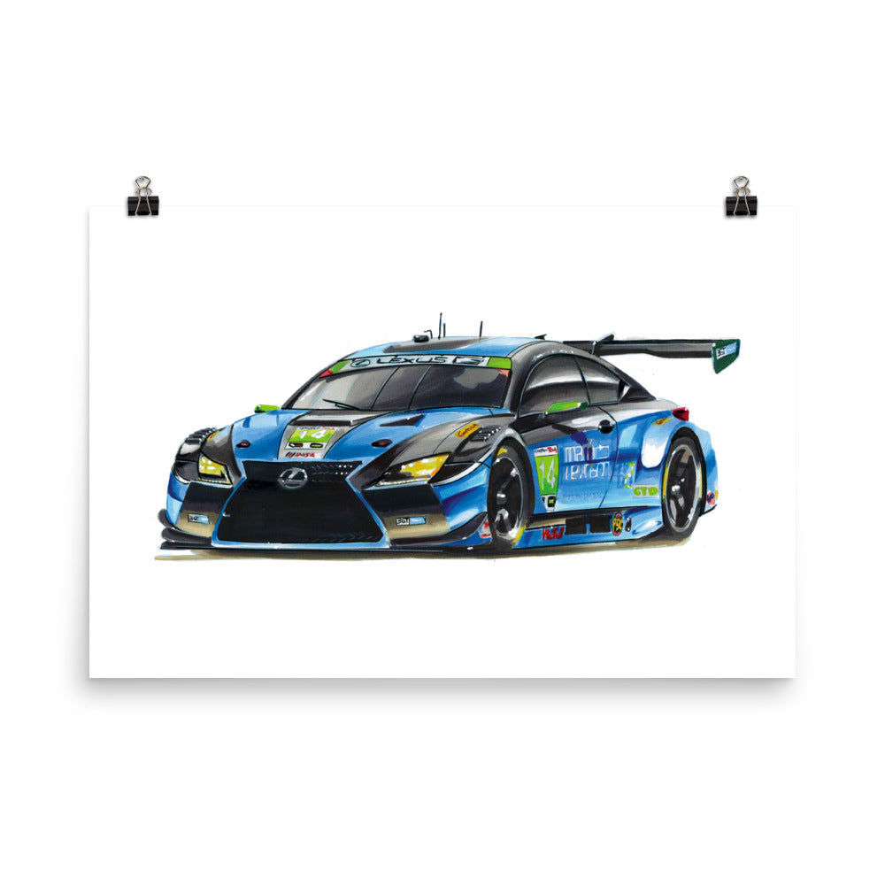 GT3 Race Car | Poster - Reproduction of Original Artwork by Our Designers - MAROON VAULT STUDIO