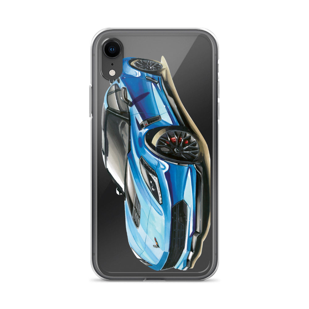 Blue C7 | iPhone Case - Original Artwork by Our Designers - MAROON VAULT STUDIO